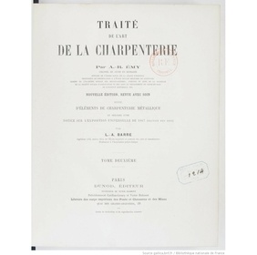Traité de l'art de la charpenterie