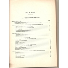 Technologie generale et de specialite menuiserie ebenisterie