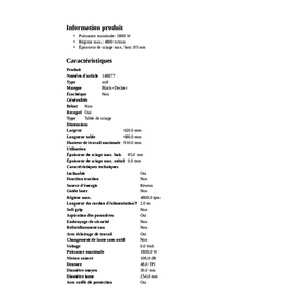 Scie à table BES 720