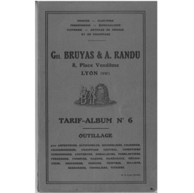 Bruyas & Randu, outillage, Lyon, Tarif Album no6