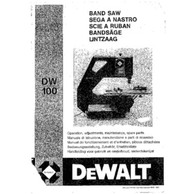 Scie à ruban DW100