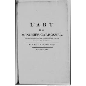 L'Art du Menuisier-Carrossier - 1ère section de la 3ème partie