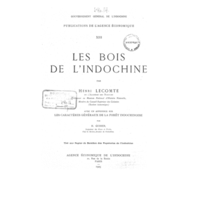 Les bois de l'Indochine