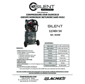 Compresseur Silent 12/40V SH