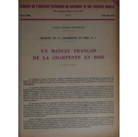 Manuel de la charpente en bois
