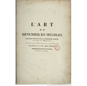 L'Art du Menuisier en Meubles - 2nde section de la 3ème partie