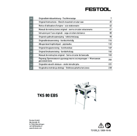 Scie sur table TKS 80 EBS