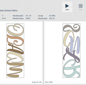 Nesting Center - calepinage
