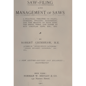 Saw-filing and management of saws