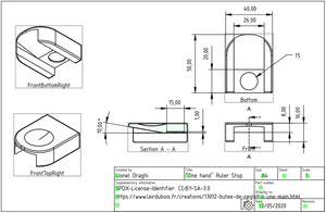 Butée de réglet "One hand"