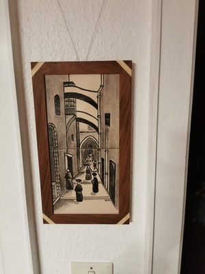 Cadre en limbali et orme