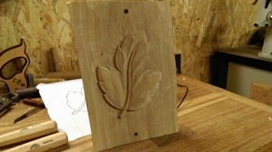 Sculpture d'une feuille Stylisé