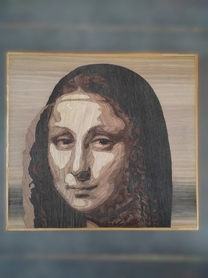 Marqueterie - Mona Lisa - 35cm x 35cm