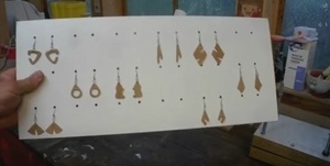 Boucles d'oreilles en bois