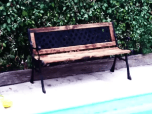 Banc en bois et fonte