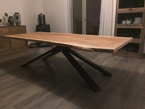 Table en Orme avec pied métal