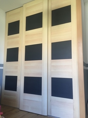 Portes de placard coulissantes Frêne Valchromat