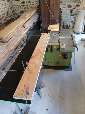 Gabarit scie à format et rallonge table de scie sur combiné Robland X310