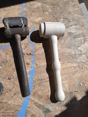 Maillet ferronnier : avant après