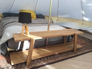 Banc pied de lit en noyer