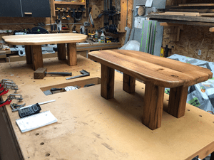 Deux tables basses en chêne massif