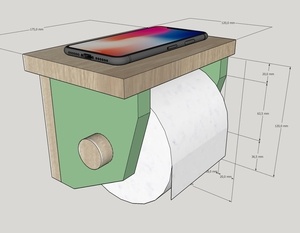 Support / dérouleur papier toilette