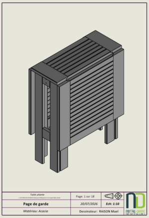 Plan Table pliante