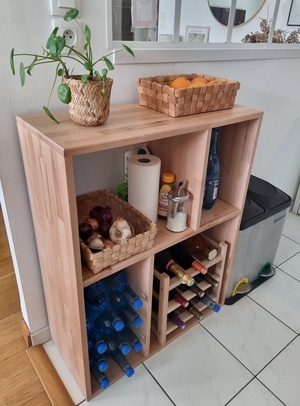 Meuble casier de cuisine en Hetre lamellé collé