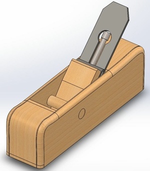 Rabot de finition en noyer