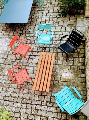 Banc d'extérieur japonisant