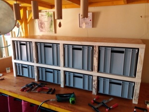 Etagère de rangement pour caisses industrielles .