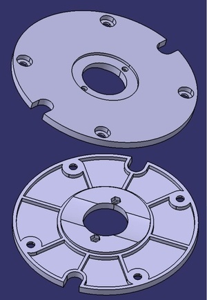 Semelle de défonceuse Triton MOF001 pour bagues à copier Trend