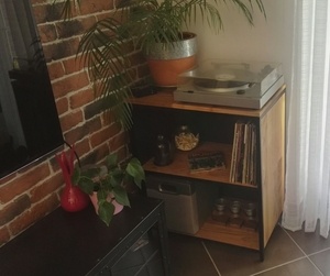 Meuble platine disques vinyls