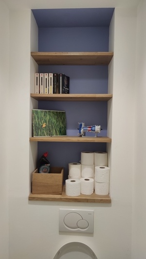 Etagères encastrées de WC