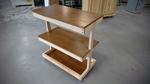 Desserte d'atelier Frêne et MDF