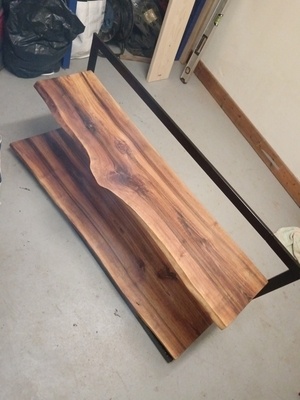 Meuble TV plateaux Noyer