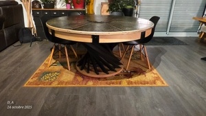 Table ronde extensible