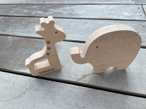 Jouets enfant girafe et éléphant