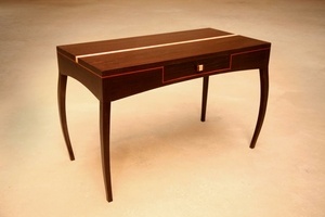 Bureau en wenge massif, sycomore et padouk