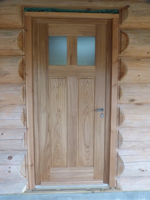 Porte d'entrée en chêne