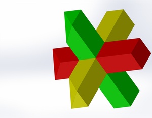 Croix de saint andré : coupe des extrémités