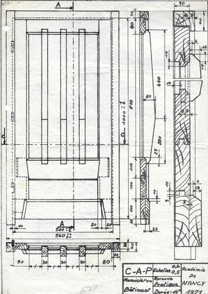 Sujet CAP Menuisier en bâtiment 1971