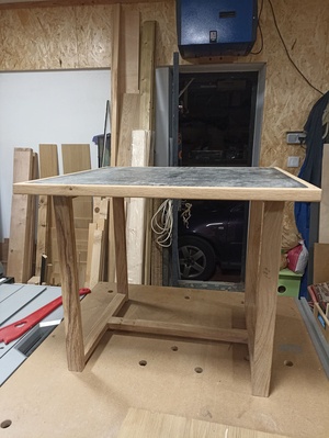 Table basse chêne et stratifié