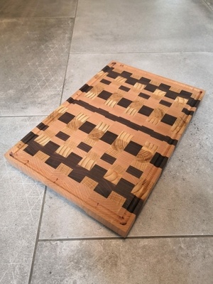 Planche à découper en bois de bout