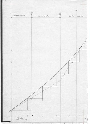 Epure d'un limon débillardé balancement
