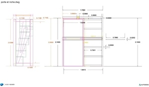 Porte à galandage en chêne