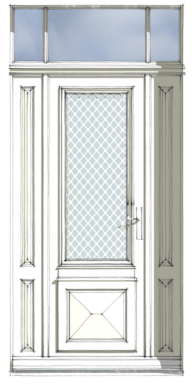 Elévation géométrale de porte d'entrée avec le logiciel Sketchup