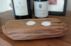 Bougeoir en bois flotté