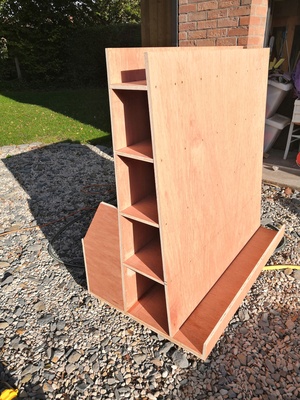 Etagère mobile pour rangement du bois