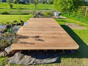 Terrasse IPE sur vis de fondation